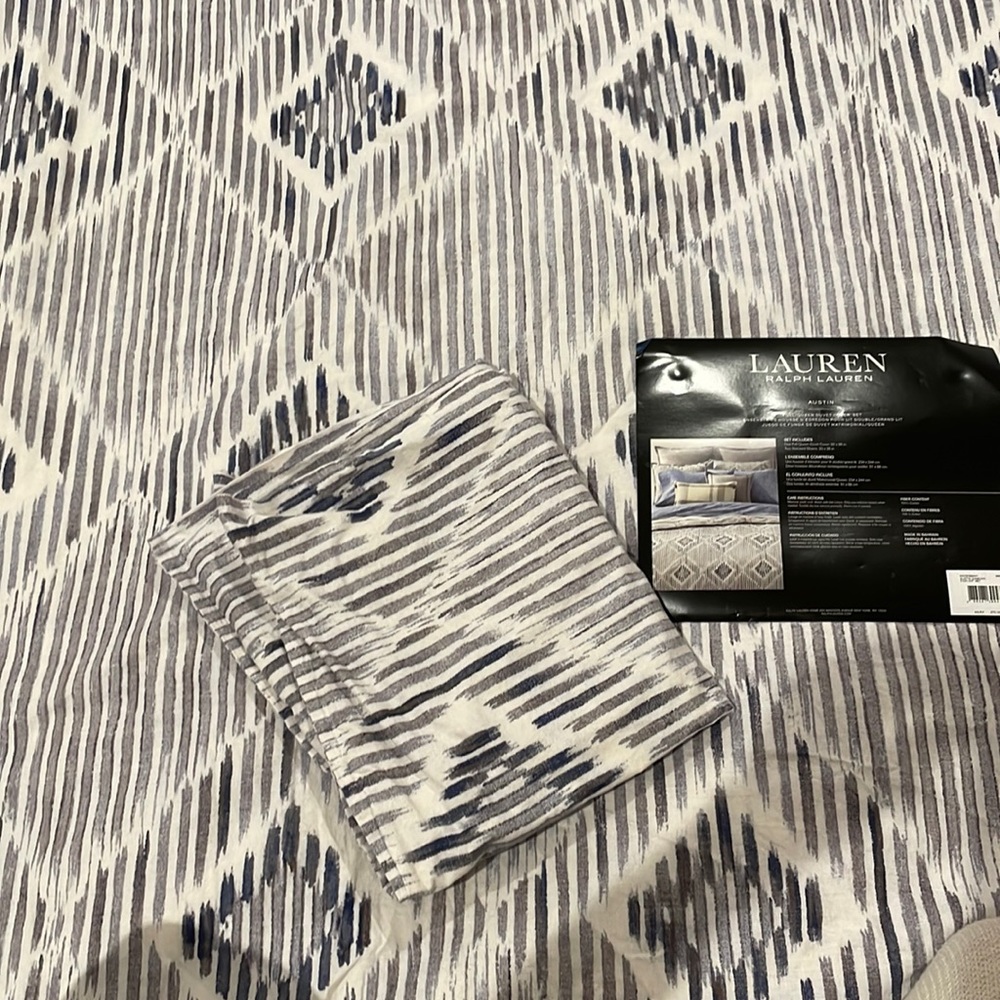 Ralph Lauren Austin Diamond 💎 print duvet